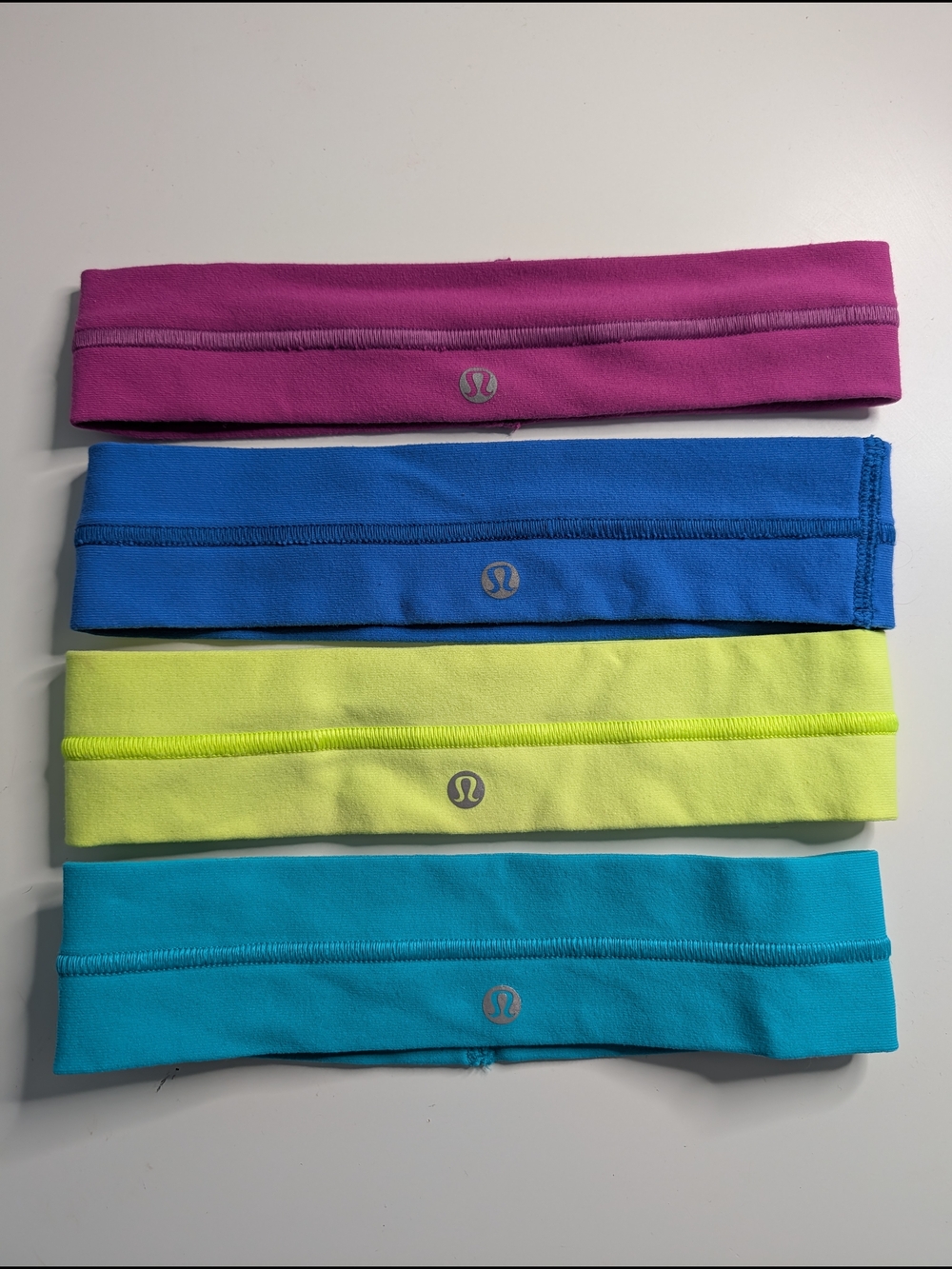 Lululemon Run Headbands - Pink, Blue, Neon Yellow, Teal